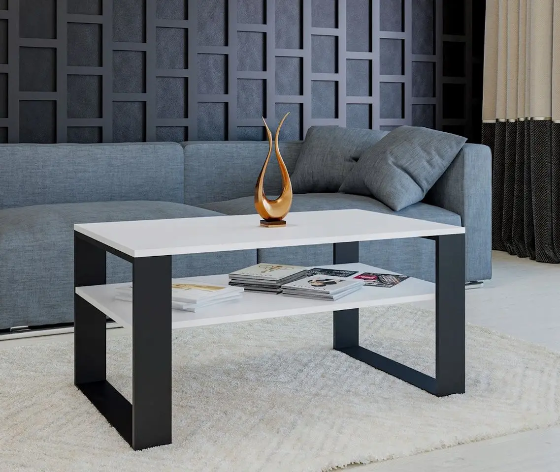 Журнальный столик TopEshop Modern 1P (White Matt/Black)