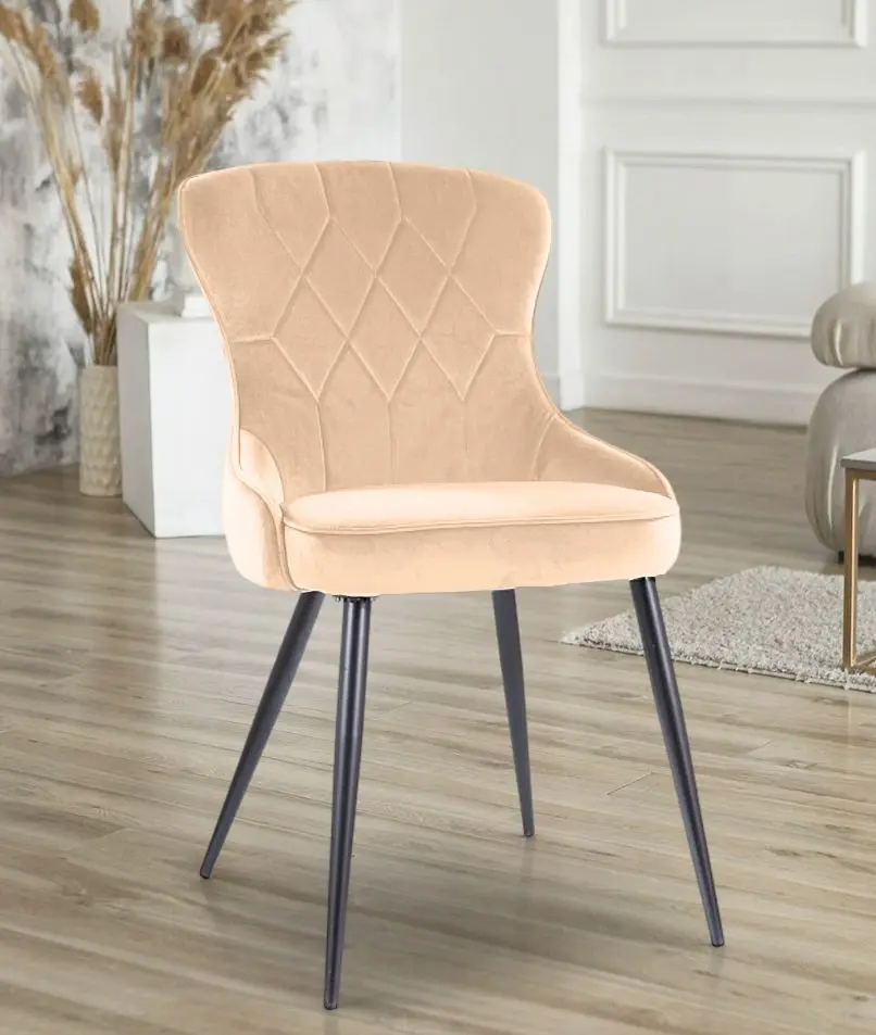 Стул Signal Lotus Velvet (Beige/Black)