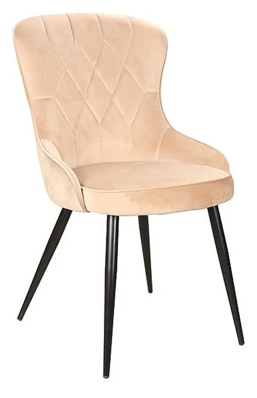 Стул Signal Lotus Velvet (Beige/Black) - 2