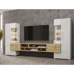 Гостиная Helvetia Coby №10 2.7м (Wotan Oak/White Gloss) Thumb