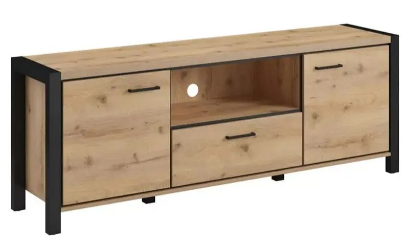 Tumba pentru TV Helvetia Aktiv №41 2D1S (Taurus Oak/Black Matt)