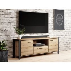 Tumba pentru TV Helvetia Aktiv №41 2D1S (Taurus Oak/Black Matt)