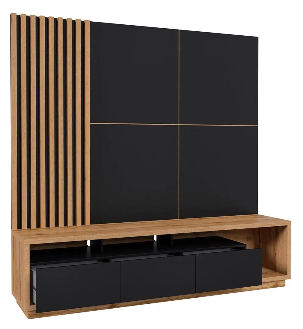Tumba pentru TV Helvetia Celine 24N2LR09 2.0 (Black Matt/Wotan Oak)