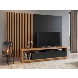 Tumba pentru TV Helvetia Celine 24N2LR10 2.5 (Black Matt/Wotan Oak)