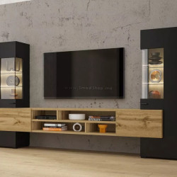 Гостиная Helvetia Coby №10 2.7м (Black/Wotan Oak)