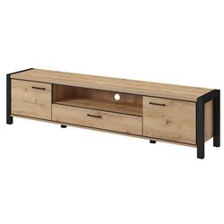 Tumba pentru TV Helvetia Aktiv №40 2D1S (Taurus Oak/Black Matt) Thumb