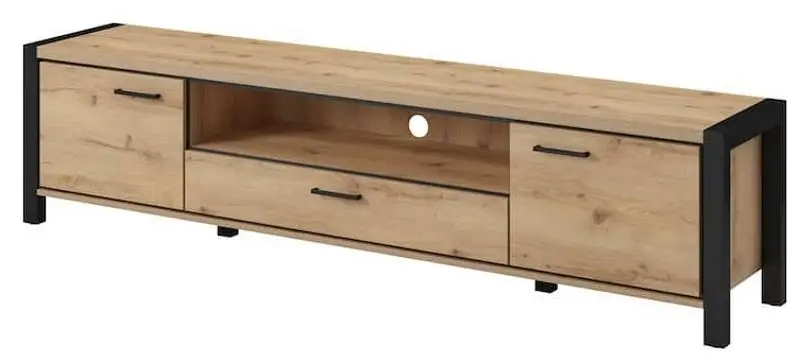 Tumba pentru TV Helvetia Aktiv №40 2D1S (Taurus Oak/Black Matt)
