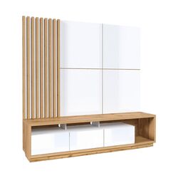 Tumba pentru TV Helvetia Celine 24NALR09 2.0 (White Gloss/Wotan Oak) Thumb