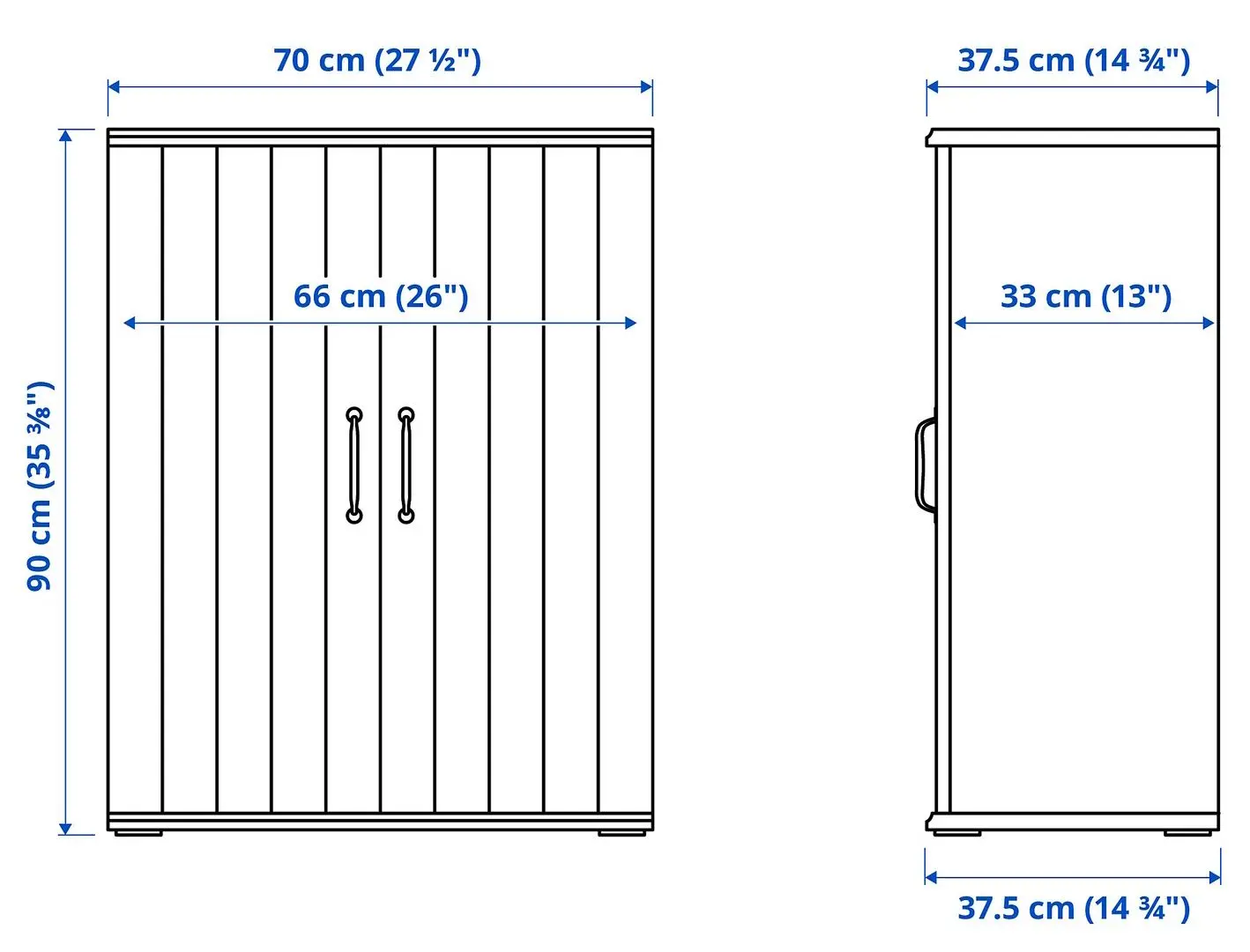 Tumba Ikea Skruvby 70x90 (Alb)