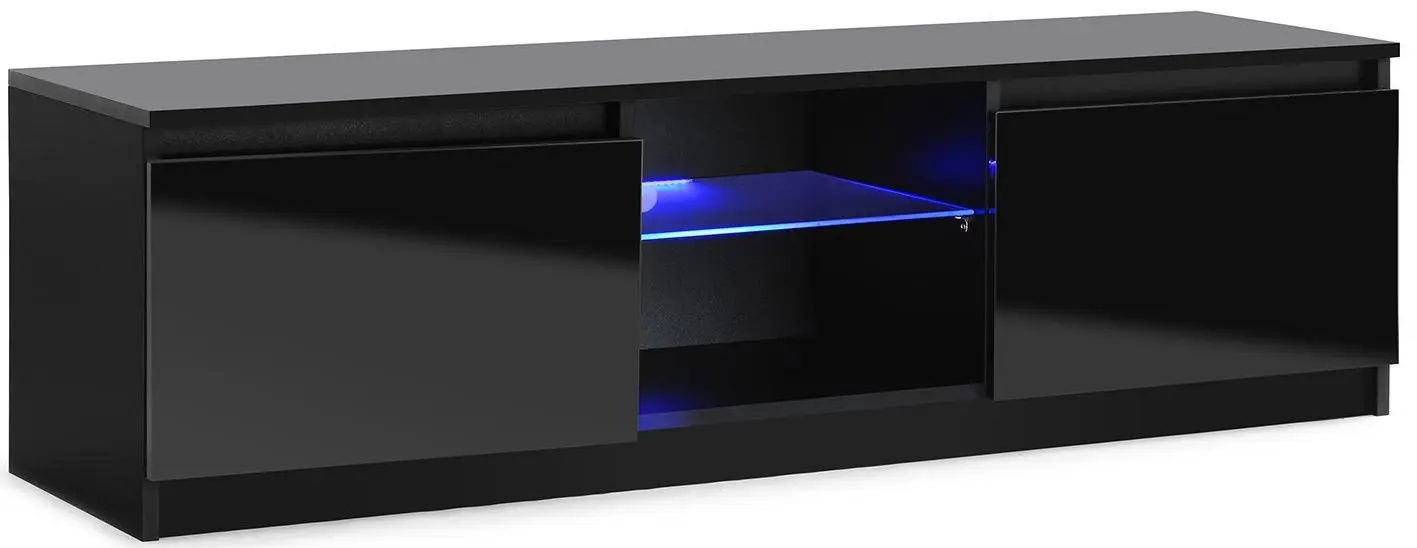 Tumba pentru TV MMT RTV1200 (Black/Black Gloss)