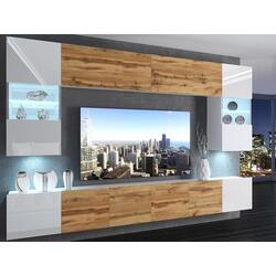 Living Belini Imperium IMP 1/5/W/WDWWDW/0/0 3.0m (White High Gloss/Wotan Oak)