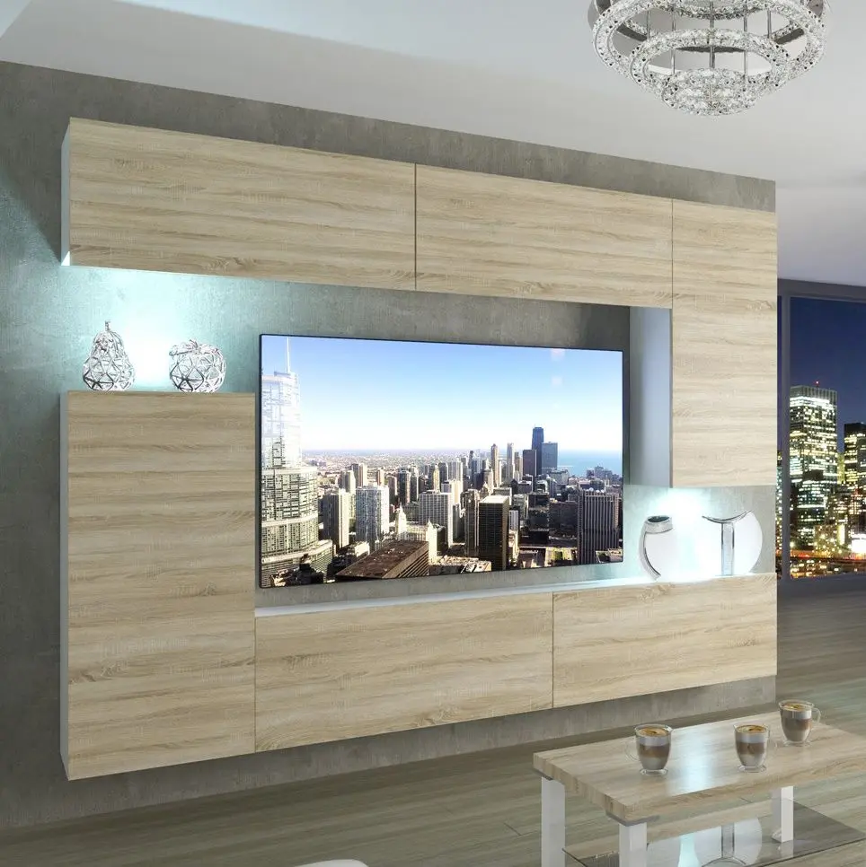 Гостиная Belini Imperium IMP 8/5/W/DS/0/0 2.5m (Sonoma Oak)