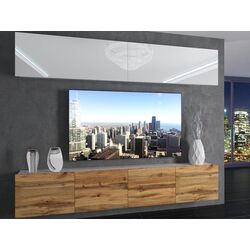 Гостиная Belini Imperium IMP 6/5/W/WDW/0/0 2.0m (White High Gloss/Wotan Oak) Thumb