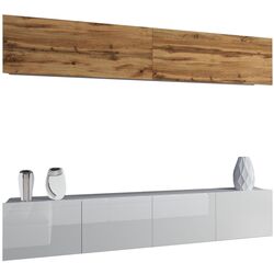 Living Belini Imperium IMP 6/5/W/DWW/0/0 2.0m (Wotan Oak/White High Gloss) Thumb