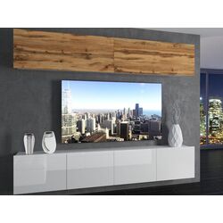 Living Belini Imperium IMP 6/5/W/DWW/0/0 2.0m (Wotan Oak/White High Gloss)