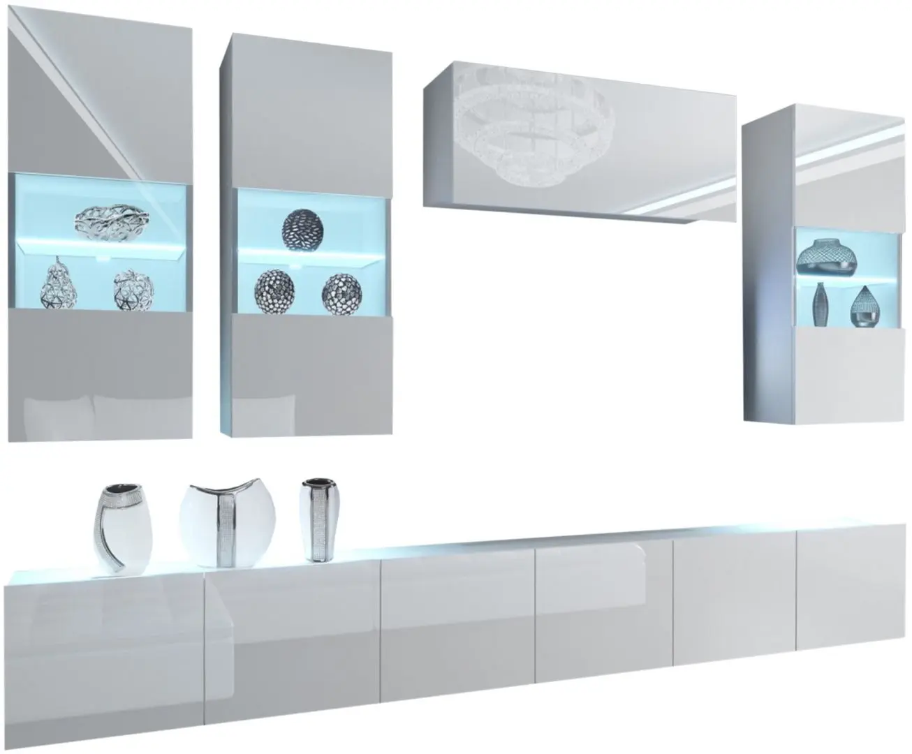 Living Belini Imperium IMP 5/5/W/W/0/0 3.0m (White High Gloss)