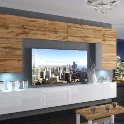 Living Belini Imperium IMP 2/5/W/DWW/0/0 3.0m (Wotan Oak/White High Gloss)