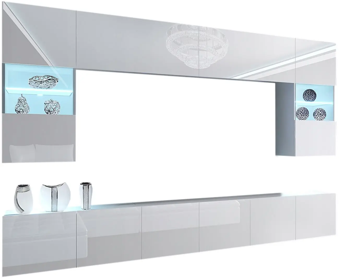 Living Belini Imperium IMP 1/5/W/W/0/0 3.0m (White High Gloss)