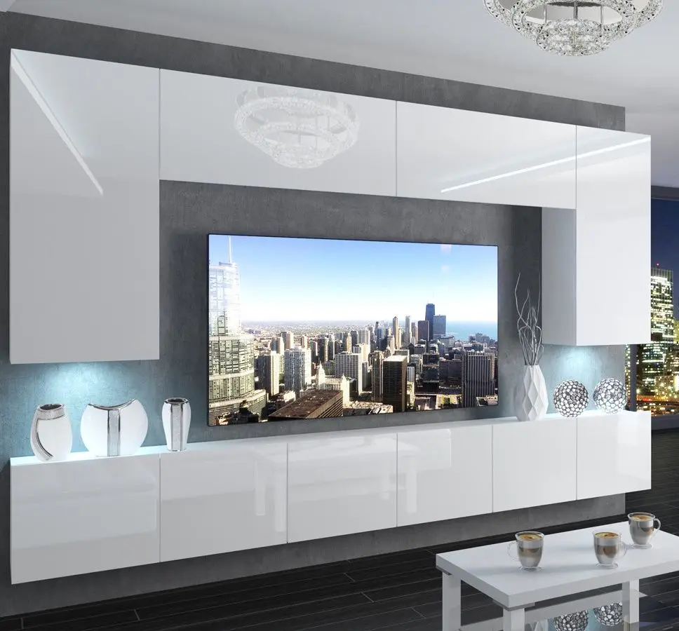 Гостиная Belini Imperium IMP 2/5/W/W/0/0 3.0m (White High Gloss)