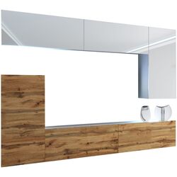 Гостиная Belini Imperium IMP 8/5/W/WDW/0/0 2.5m (White High Gloss/Wotan Oak) Thumb