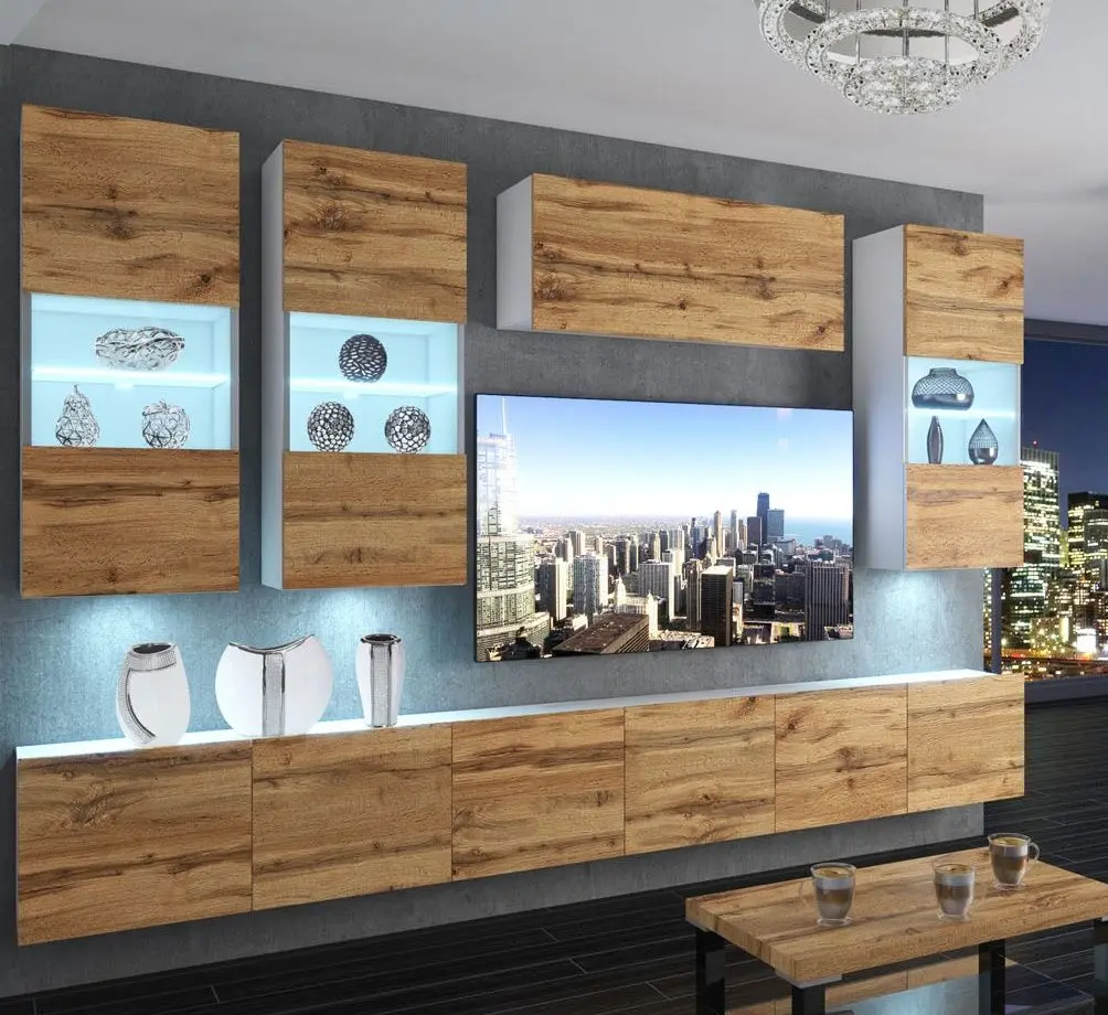 Гостиная Belini Imperium IMP 5/5/W/DW/0/0 3.0m (Wotan Oak)