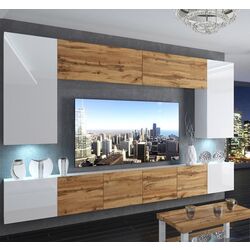 Гостиная Belini Imperium IMP 2/5/W/WDWWDW/0/0 3.0m (White High Gloss/Wotan Oak) Thumb