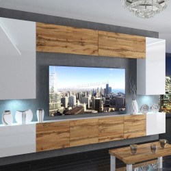 Living Belini Imperium IMP 2/5/W/WDWWDW/0/0 3.0m (White High Gloss/Wotan Oak)