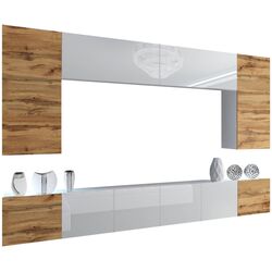 Living Belini Imperium IMP 2/5/W/DWWDWW/0/0 3.0m (Wotan Oak/White High Gloss) Thumb