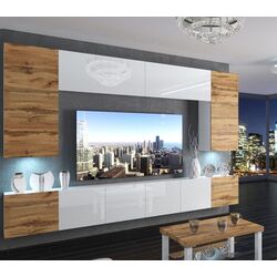 Living Belini Imperium IMP 2/5/W/DWWDWW/0/0 3.0m (Wotan Oak/White High Gloss) Thumb