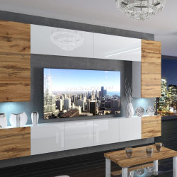 Living Belini Imperium IMP 2/5/W/DWWDWW/0/0 3.0m (Wotan Oak/White High Gloss)