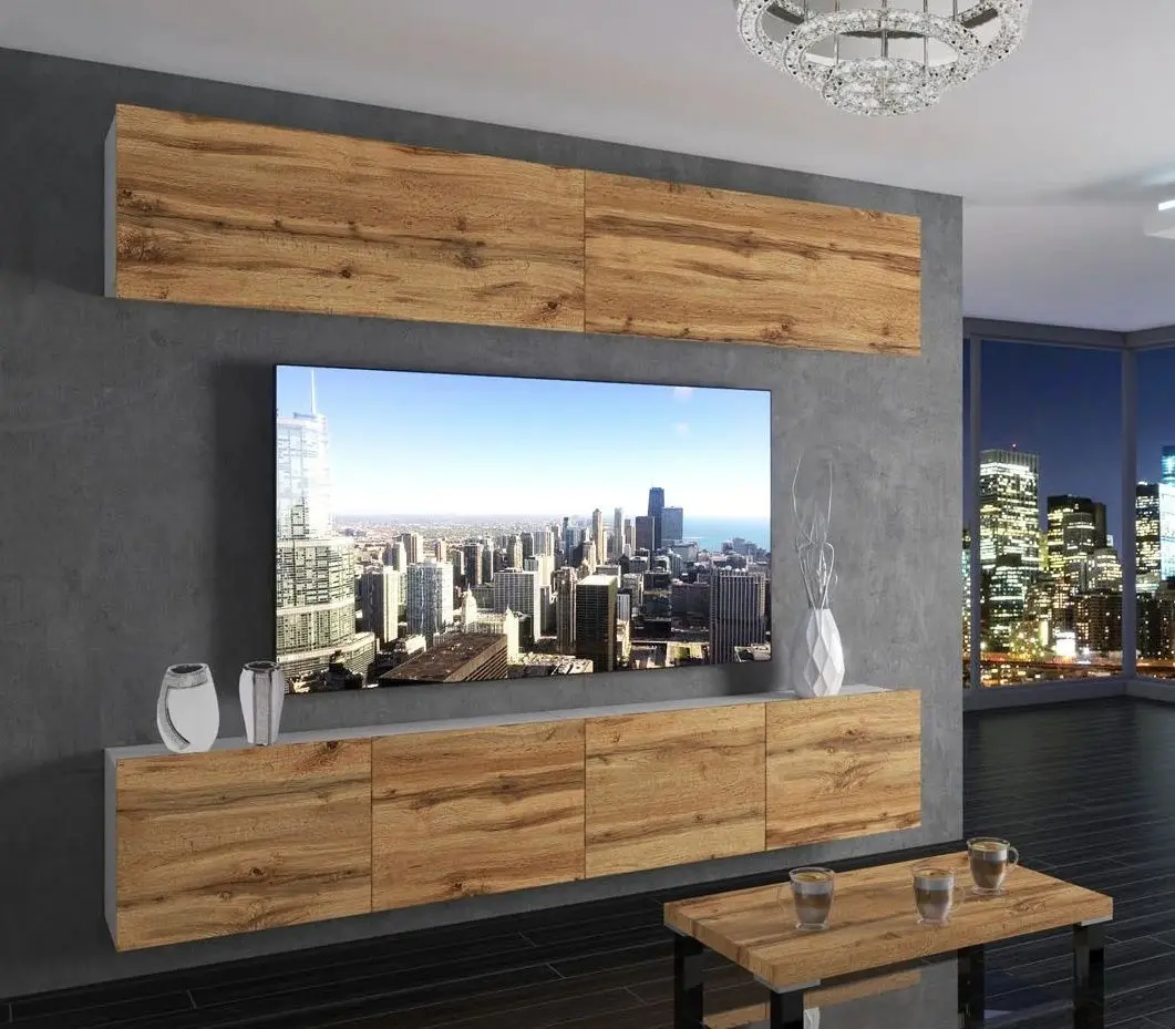 Гостиная Belini Imperium IMP 6/5/W/DW/0/0 2.0m (Wotan Oak)