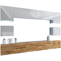 Гостиная Belini Imperium IMP 3/5/W/WDW/0/0 3.0m (White High Gloss/Wotan Oak) Thumb