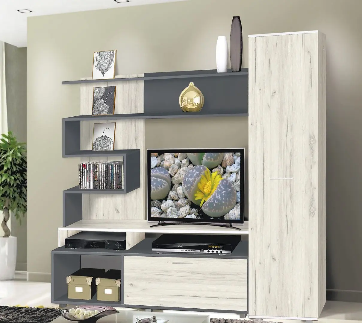 Living Modern Bari (Anthracite/Craft Oak White)