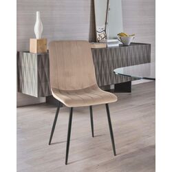 Scaun Signal Alan Velvet (Dark Beige/Black)