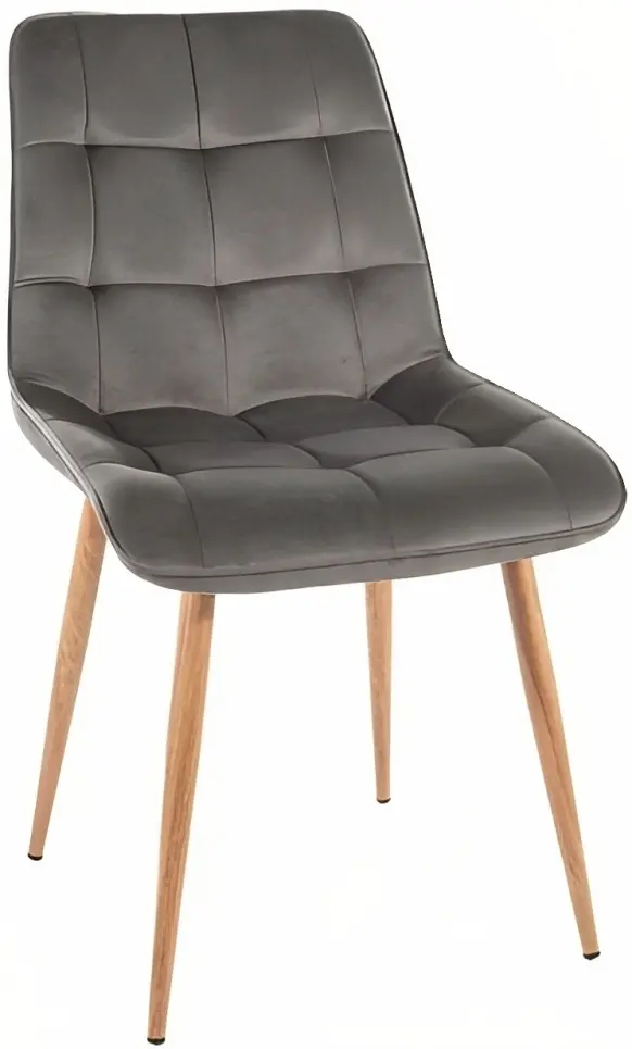 Scaun Signal Chic D Velvet (Dark Gray/Oak)