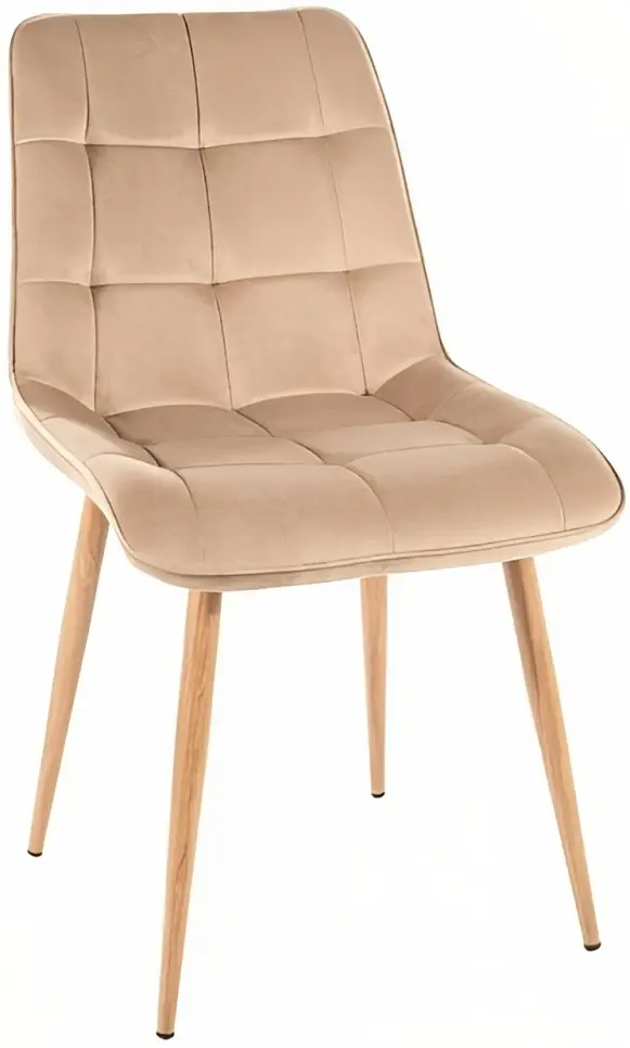 Scaun Signal Chic D Velvet (Beige/Oak)