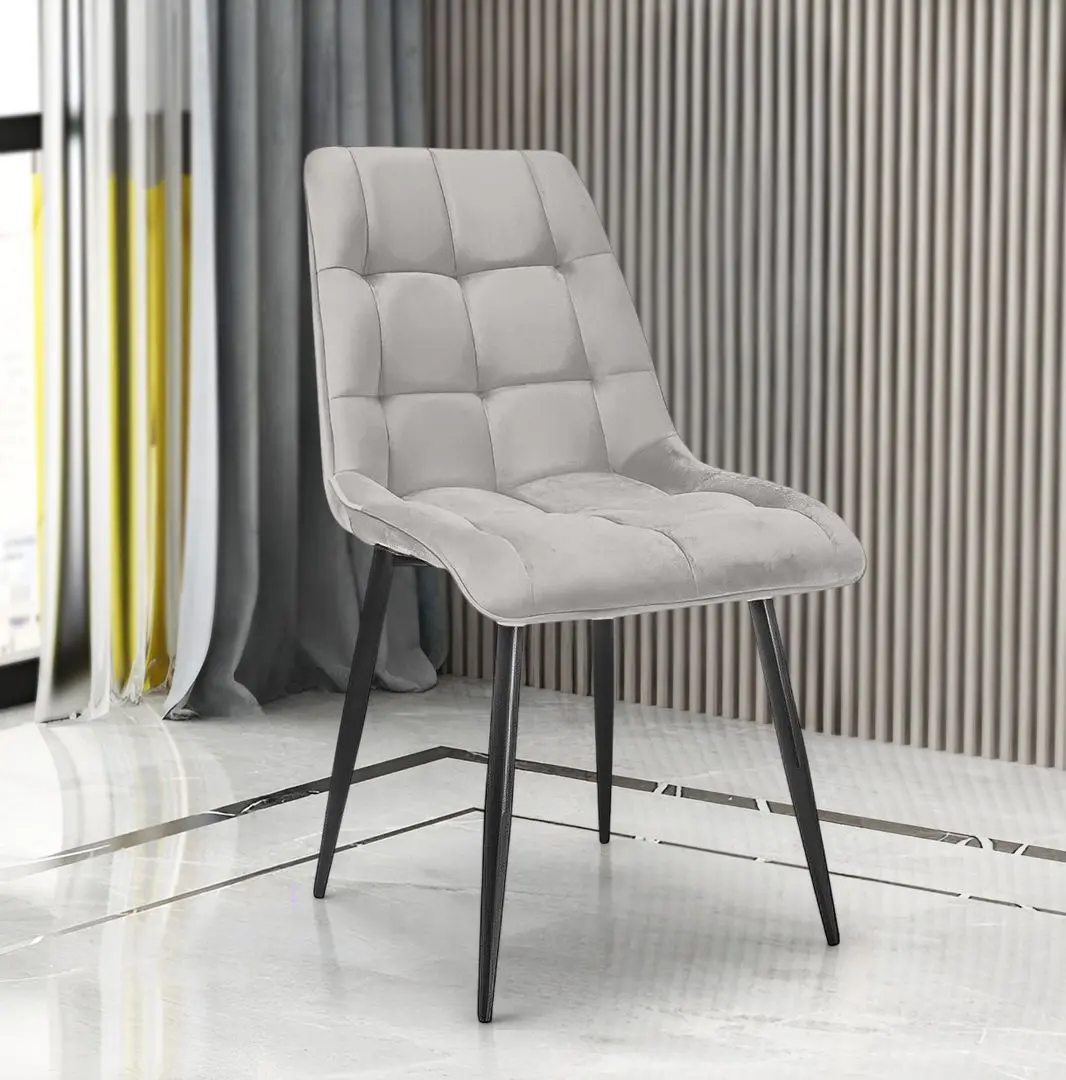 Scaun Signal Chic Velvet (Gray Light/Black)