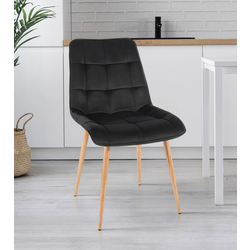 Scaun Signal Chic D Velvet (Black/Oak)