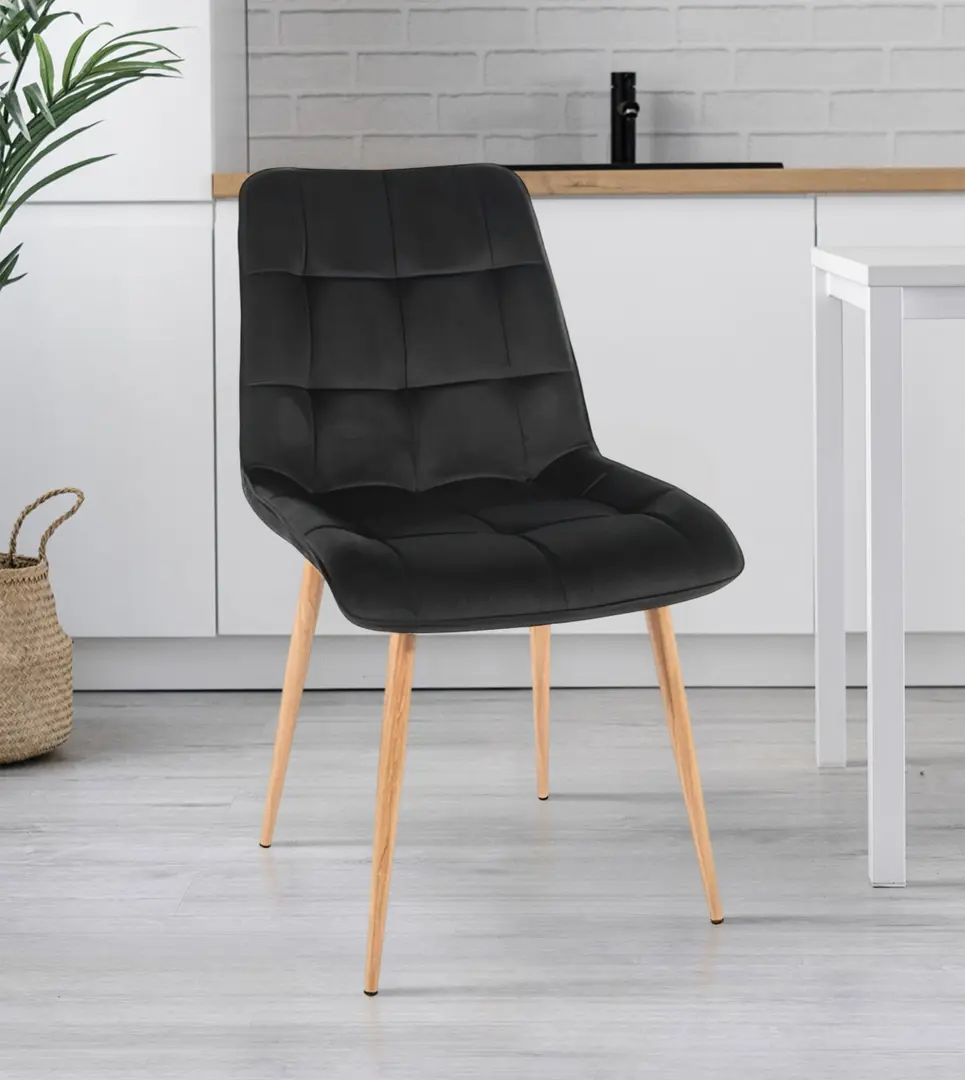 Scaun Signal Chic D Velvet (Black/Oak)