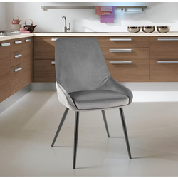 Scaun Signal Cobe Velvet (Gray/Black)