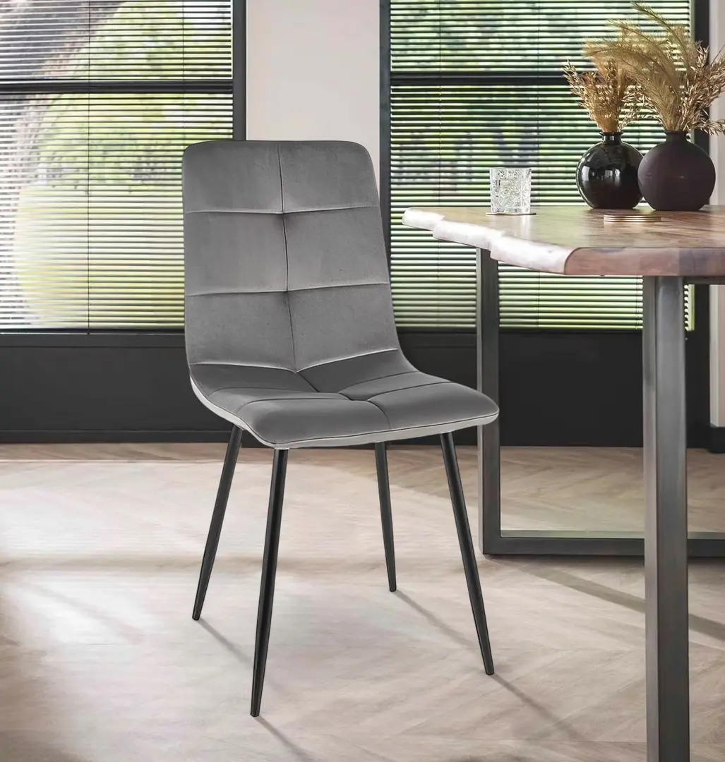 Scaun Signal Ivo Velvet (Gray/Black)