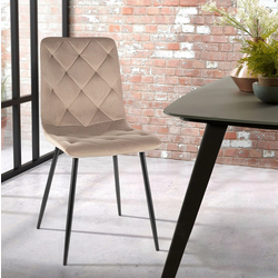 Scaun Signal Jerry Velvet (Beige Dark/Black)