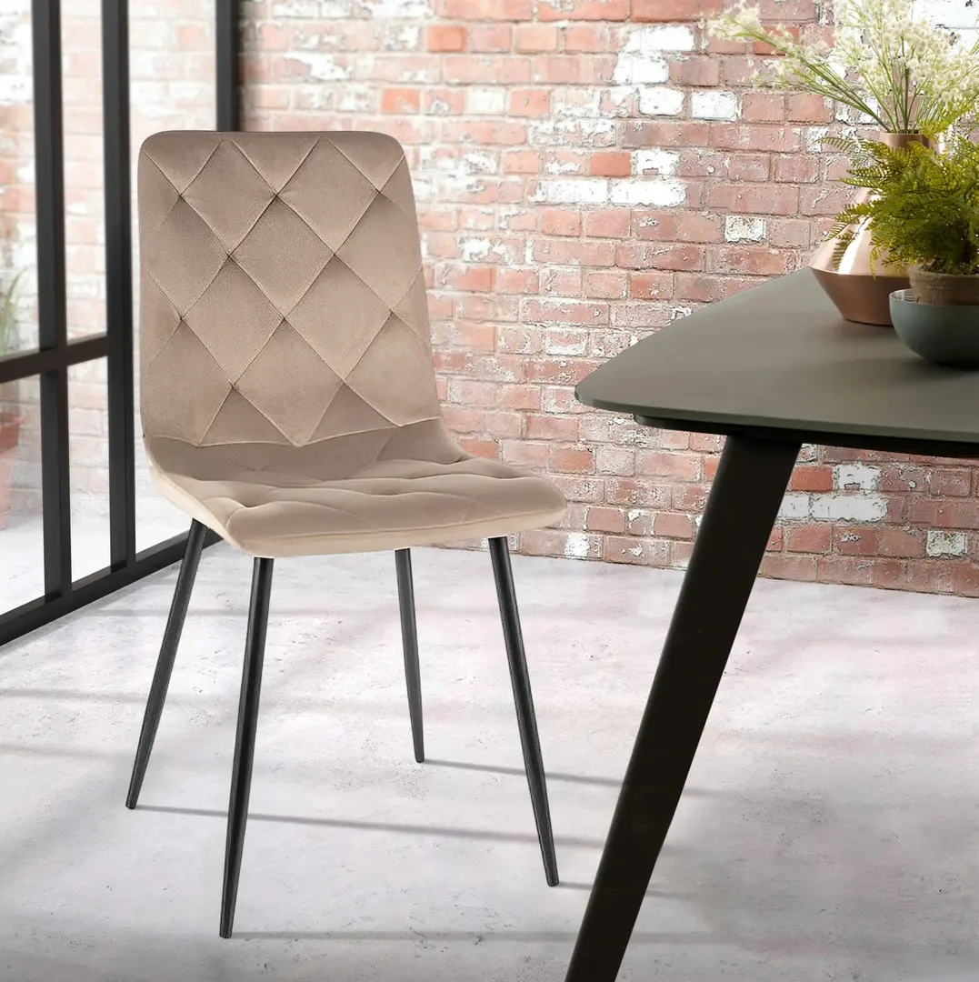 Scaun Signal Jerry Velvet (Beige Dark/Black)