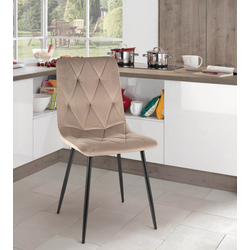 Scaun Signal Tom Velevet (Dark Beige/Black)