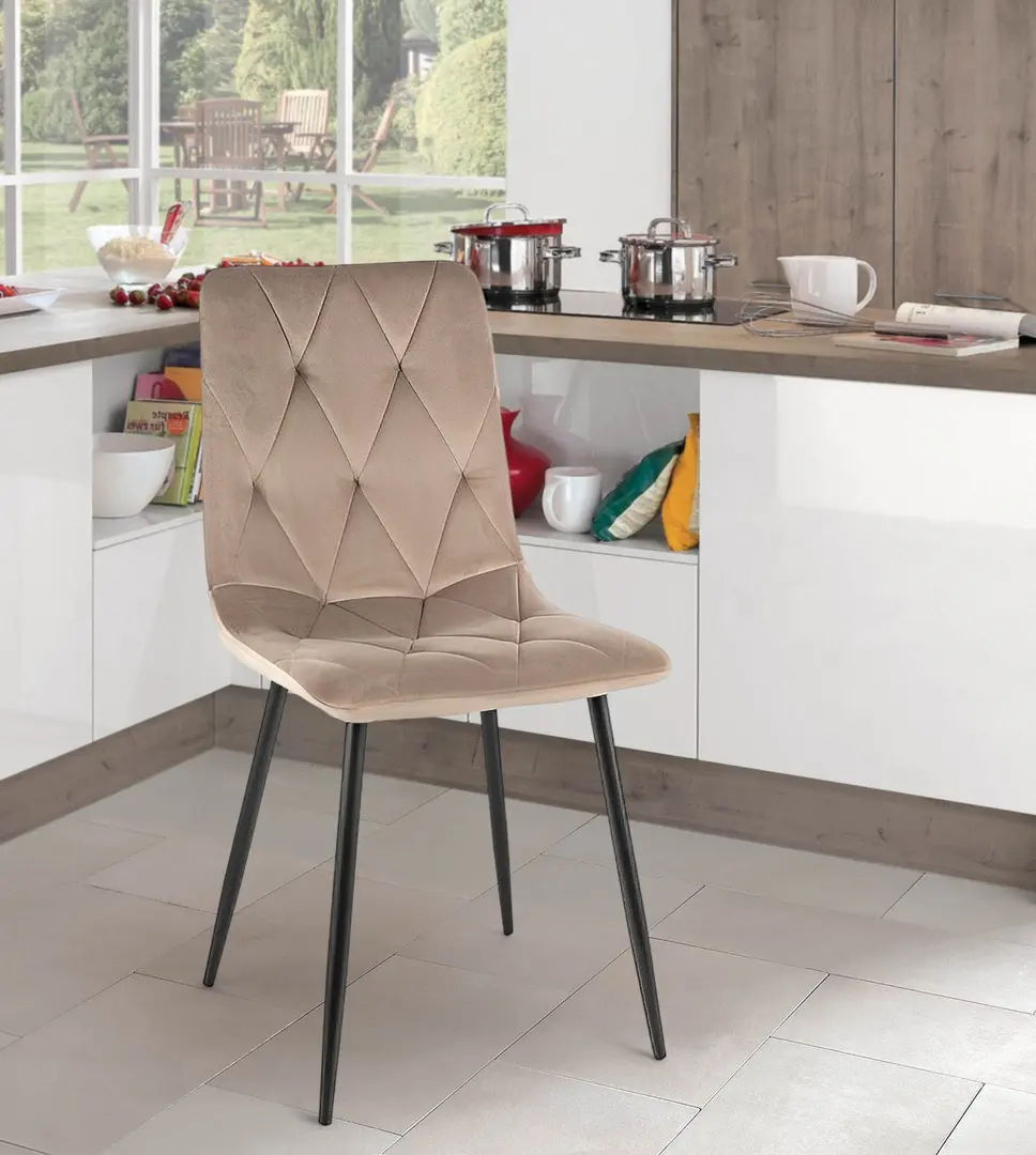 Scaun Signal Tom Velevet (Dark Beige/Black)