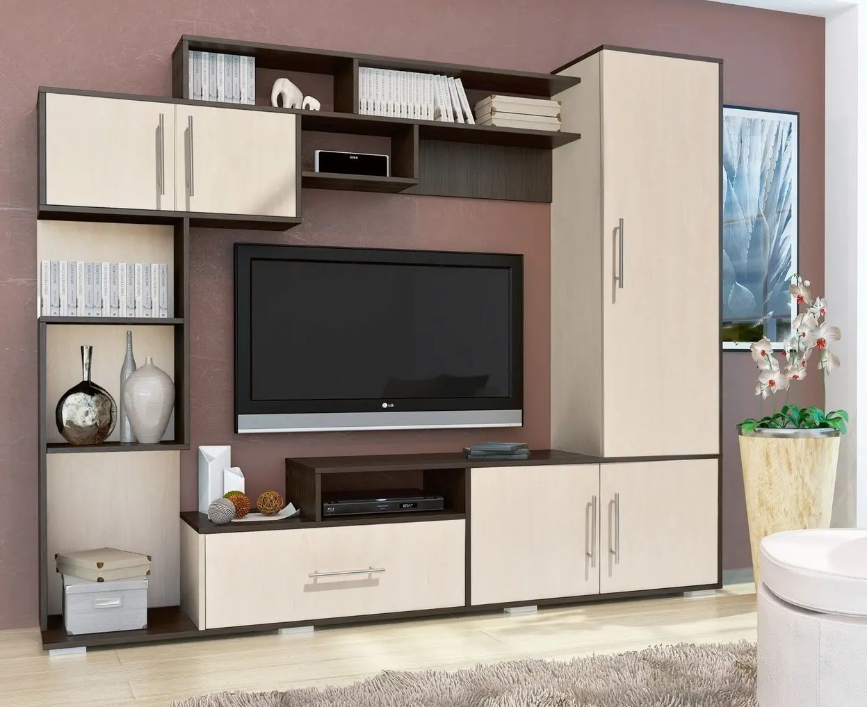 Гостиная Marcel Prod Pekin RO 2.1m (Wenge/Birch)