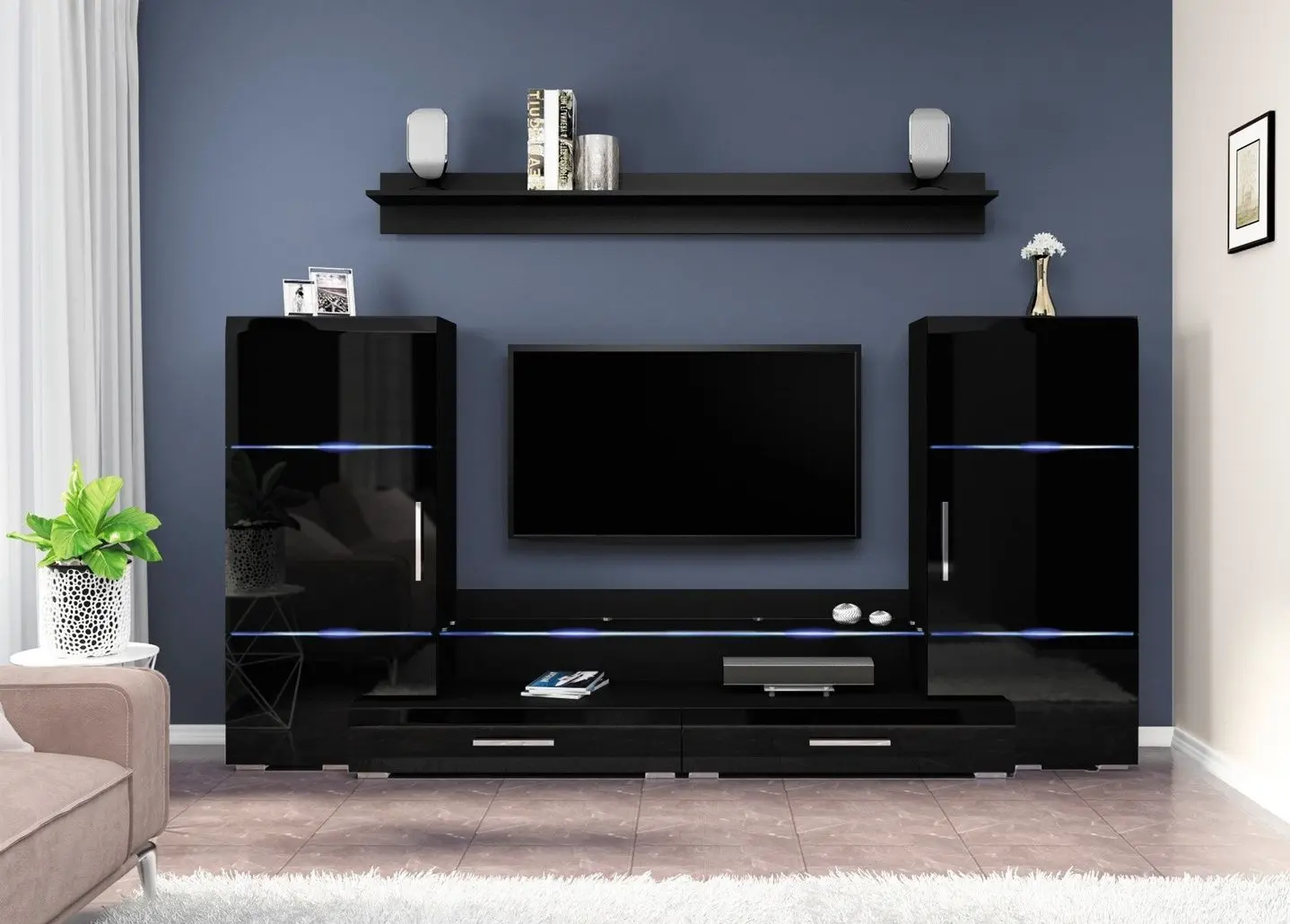 Living Marcel Prod Domino 2.8m (Black Gloss)