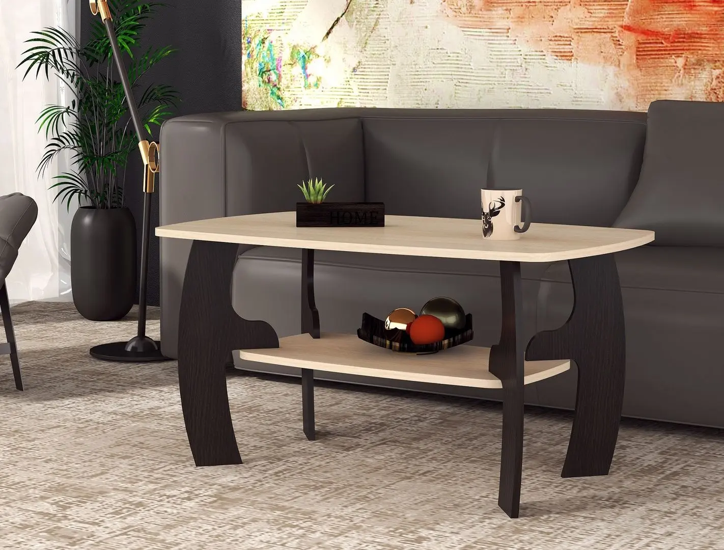 Журнальный столик Marcel Prod Malva (Wenge/Milky Oak)