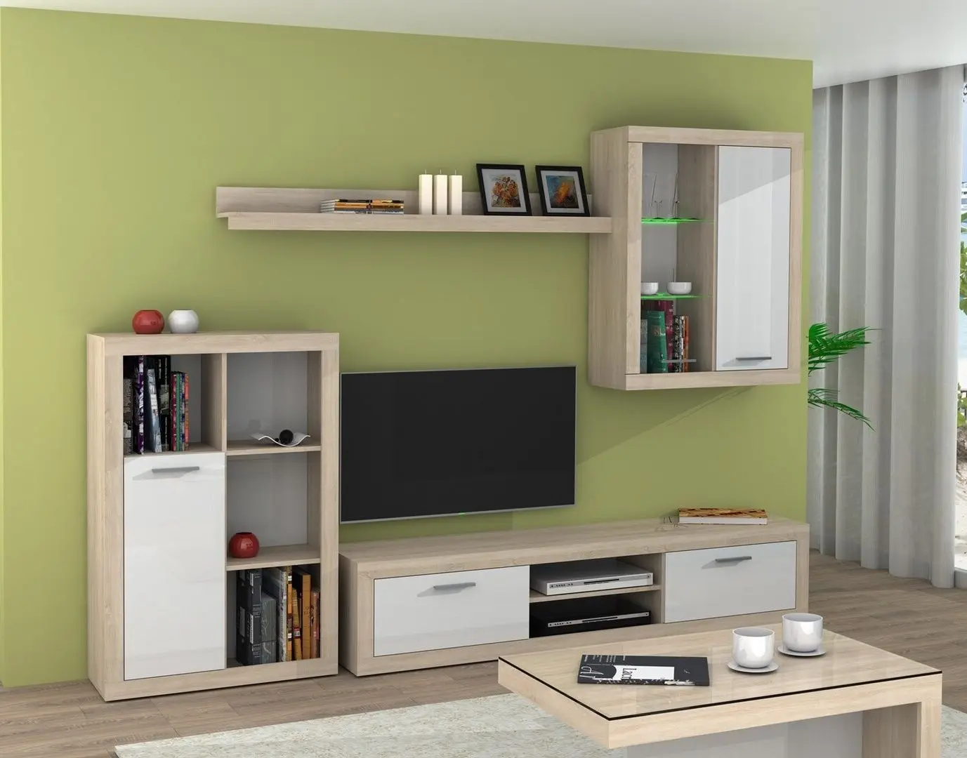 Living Marcel Prod Sunset 2.8m (Sonoma Oak/White)