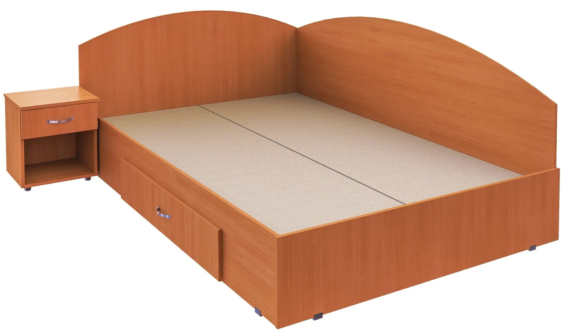 Кровать + прикроватная тумба Marcel Prod SPC16NOCIR 160x200 (Cherry)